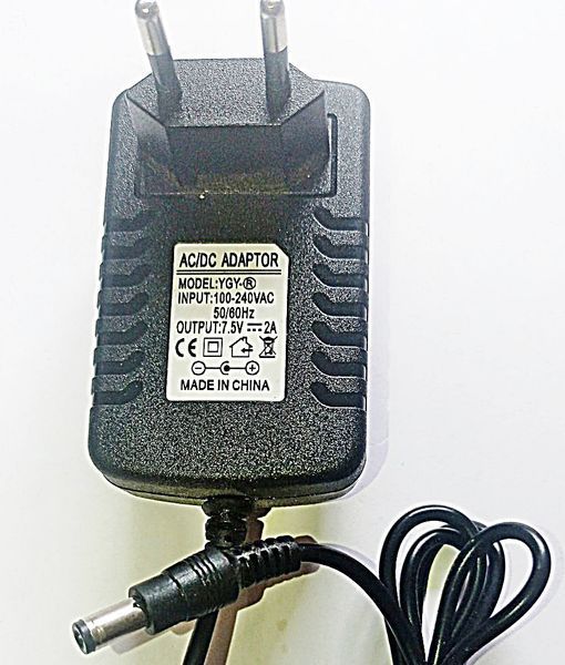7.5V 2А 15W зарядное устройство со штекером размер 5.5мм-2.1мм 7-5V-2A фото
