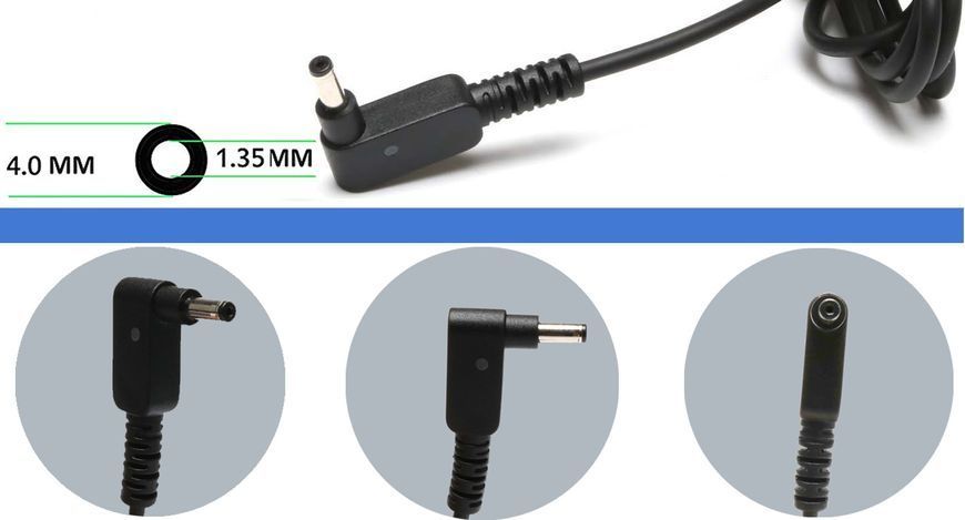 Блок питания для Asus UM431D, X512D, UX410U, M409D, A409J, E410M, UX305C, UM433D, UX433F, UX533F, X509F, X412D, M413D, adp-45bw b, 19v 2.37a 45W, Разъем 4.0мм-1.35мм ADP-45BW-B фото