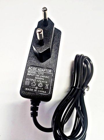 12V 1А зарядний пристрій з штекер розмір 5.5мм-2.1мм 12V1A-5521 фото