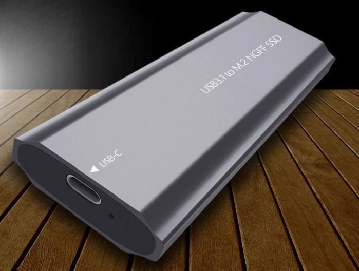 M.2 (NGFF) SSD на USB 3.1 Внешний карман с UASP, поддержка  2280, 2260, 2242, 2230 M.2 SSD с ключом B, ключом B+M M2-USB-C-BOX-2 фото