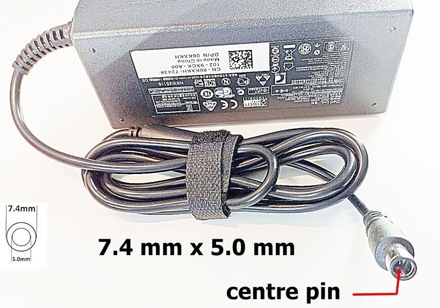 Блок живлення Dell Inspiron 14-5000, 7000, N4110, N5040, 15-7548, 15R-5537, 7737, 6400, 710M, Precision M60, Vostro 1000, 1400, 1500, 1700 Latitude D420, D510, D620, X300, D800 XPS 1340, 1640, M2010, M140, 19.5V 4.62A 90W, LA90PM111, разъем 7.4mm-5.0mm  LA90PM111-ORG фото