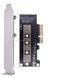 Адаптер PCIE X4 на M.2 NVMe SSD NGFF, клавіша M Карта подвійного інтерфейсу, Підтримка PCI Express 3.0 x4 до 2230, 2242, 2260, 2280 SSD NVME-4X-80 фото 1