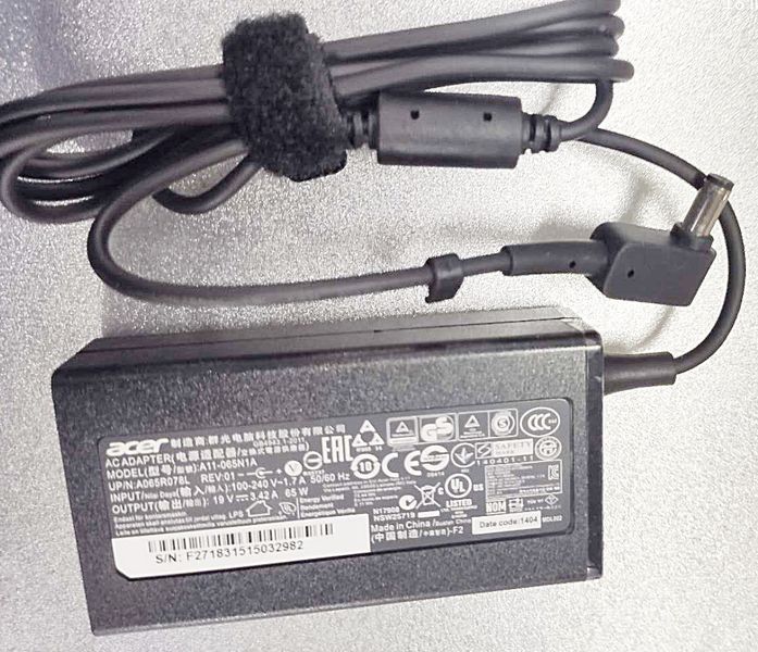 Блок питания  для ноутбука Acer Aspire 5 A515-51-75UY,A515-51G A11-065N1A, 19V 3.42A 65W, Разъем (5.5x1.7)мм AC65-5517-ORG фото
