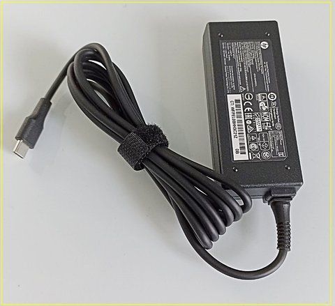 Блок живлення для ноутбука HP Chromebook 11a-na0502saUSB, HP ENVY x360 15-ee0005na, HP Pavilion 510-p199na, 45W USB-C адаптер N8N14AA#ABL фото