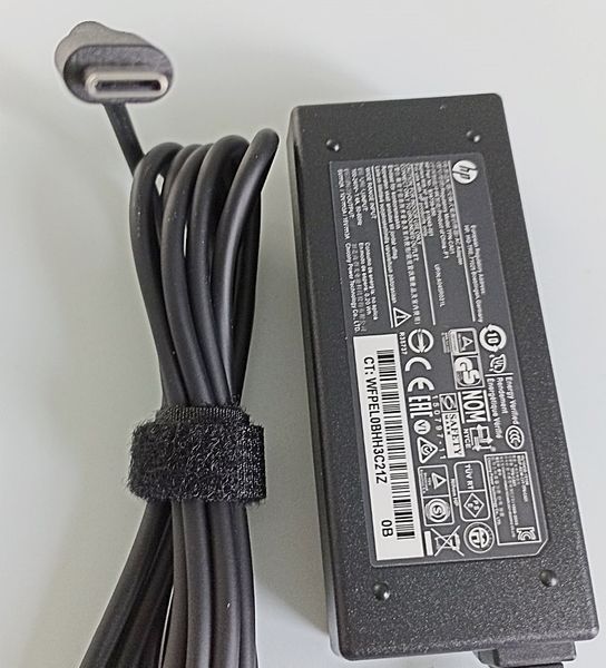 Блок живлення для ноутбука HP Chromebook 11a-na0502saUSB, HP ENVY x360 15-ee0005na, HP Pavilion 510-p199na, 45W USB-C адаптер N8N14AA#ABL фото