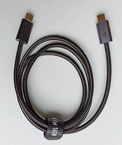 140W, USB-C до USB-C, 1 метр Кабель, 3.1 Gen2, 10Gbs, Type-C, QC3.0, PD3.1, Швидкий зарядний кабель для MacBook Pro 4K 60 Гц відеокабель 140W-USB-C-01M фото