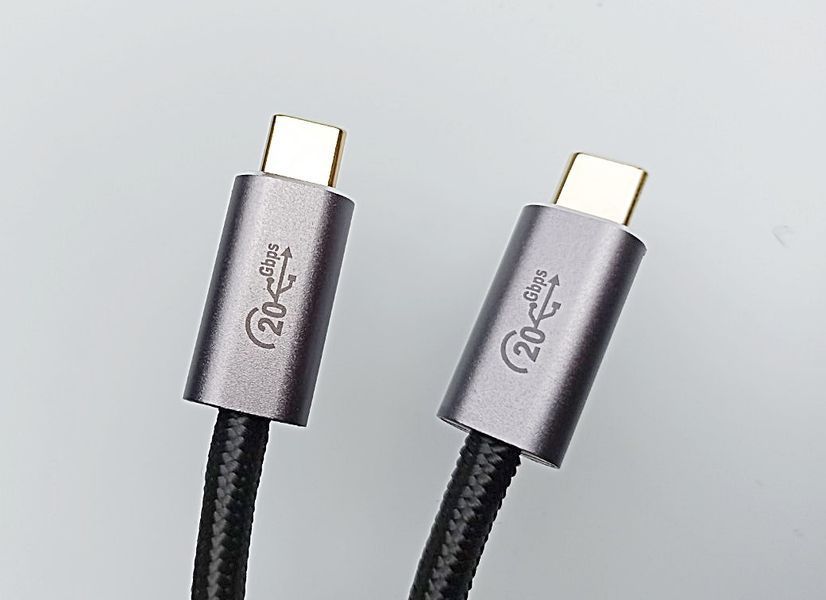 USB 3.2 Gen2, PD100W, USB-C, 20 Гбіт/с, 2 метри кабель, Швидка зарядка 20В 5А PD, відео 4K @ 60 Гц для MacBook Pro, iPad Pro, Iphone15 pro,монітор USB-C, SSD 20GB-USB-C-02M фото