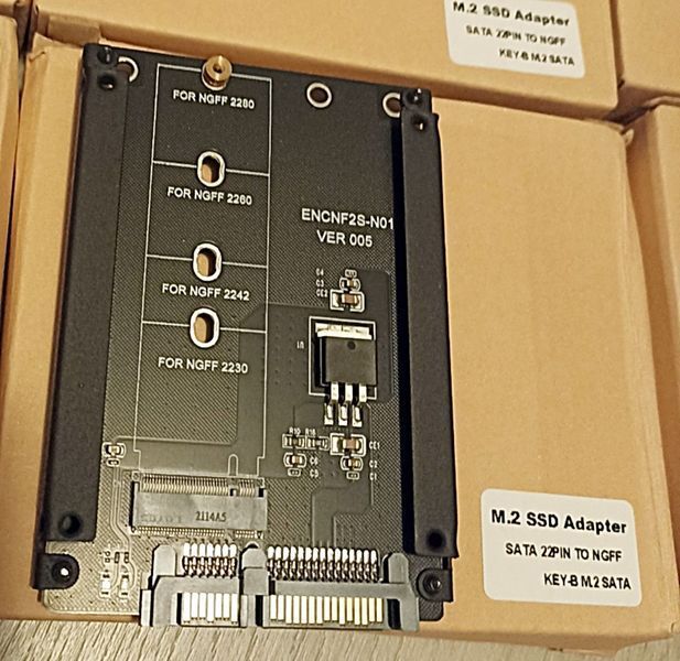 Адаптер M.2 SSD на 2,5 дюйма, конвертер M.2 на SATA, с металлическим кронштейн M2-SATA-AD-MT фото