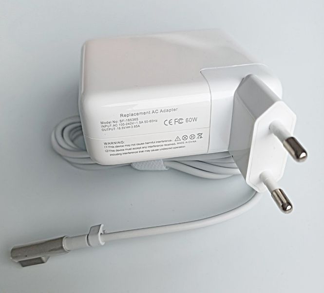 Зарядное устройство для MacBook 13&Prime; A1184, A1344, A1330, L-tip, 60W Magsafe 1  MAGSAFE-1-60W фото