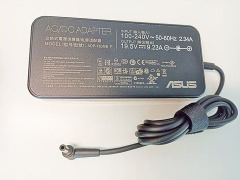 Блок питания для игрового ноутбука Asus Rog 19.5v 9.23A 180W ADP-180MB F FA180PM111 для Asus G750JM G750JS G750JW G750JX G751JL G751JM G752VL G752VT G-серии разъем 5.5x2.5мм ADP-180MB-F фото