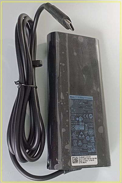 130W блок живлення для Dell Precision 5530 2in1,XPS 15 2in1 9575, DP/N 0M0H25/M0H25, 0K00F5/K00F5, Адаптер DA130PM170,HA130PM170, USB-C/ Type C DA130PM170 фото
